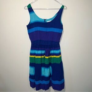 Colorful Striped Sleeveless Dress
